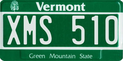 VT license plate XMS510