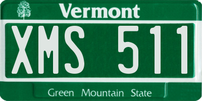 VT license plate XMS511