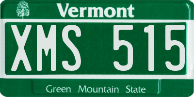 VT license plate XMS515