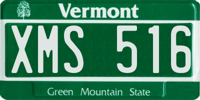 VT license plate XMS516