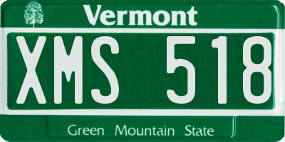 VT license plate XMS518