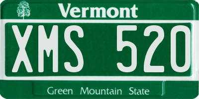 VT license plate XMS520