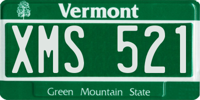 VT license plate XMS521