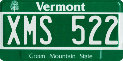 VT license plate XMS522