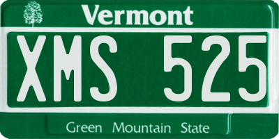 VT license plate XMS525