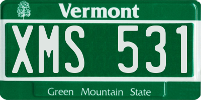 VT license plate XMS531