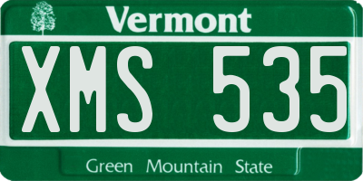 VT license plate XMS535