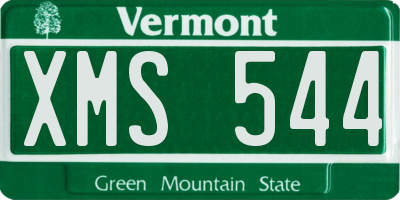 VT license plate XMS544