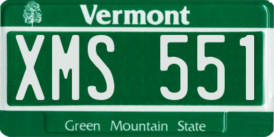 VT license plate XMS551