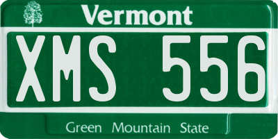 VT license plate XMS556