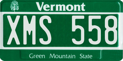 VT license plate XMS558