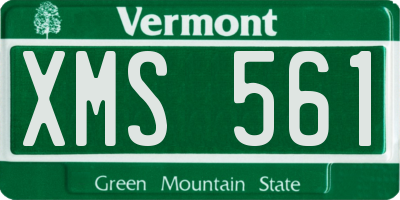 VT license plate XMS561