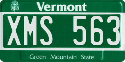 VT license plate XMS563