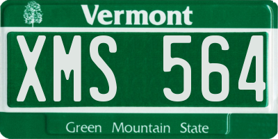 VT license plate XMS564