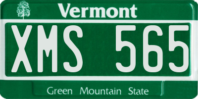 VT license plate XMS565