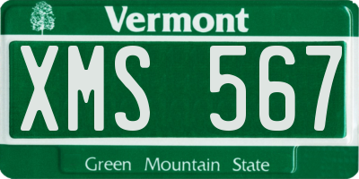 VT license plate XMS567