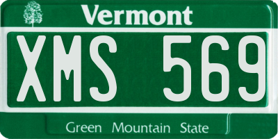 VT license plate XMS569