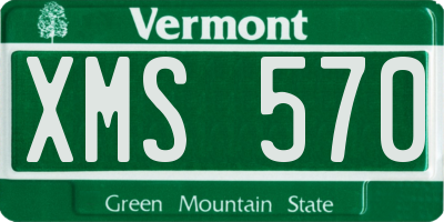 VT license plate XMS570