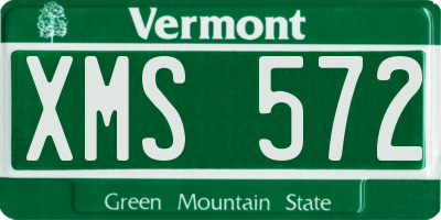 VT license plate XMS572