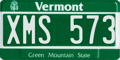VT license plate XMS573