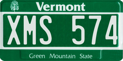 VT license plate XMS574