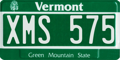 VT license plate XMS575