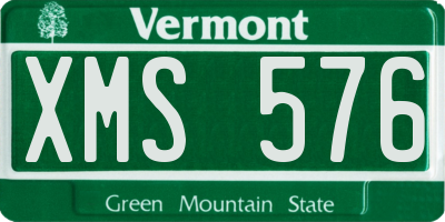 VT license plate XMS576