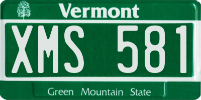 VT license plate XMS581