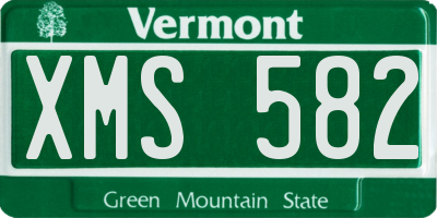 VT license plate XMS582