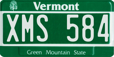 VT license plate XMS584