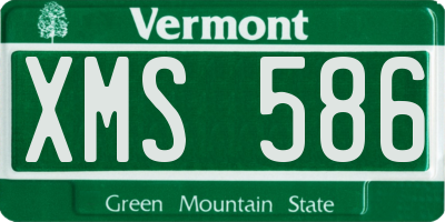 VT license plate XMS586