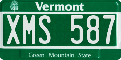 VT license plate XMS587