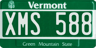 VT license plate XMS588