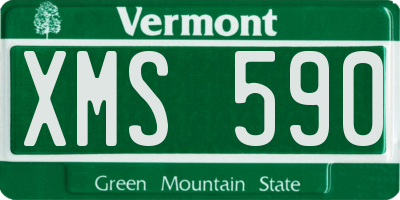 VT license plate XMS590