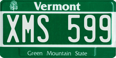 VT license plate XMS599
