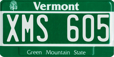VT license plate XMS605