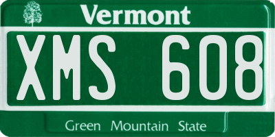 VT license plate XMS608