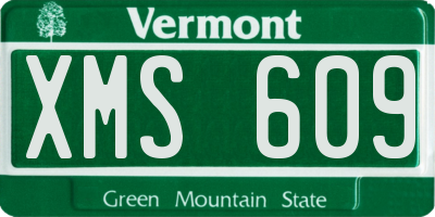 VT license plate XMS609
