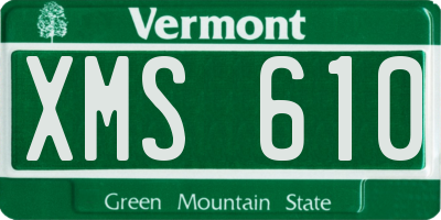 VT license plate XMS610