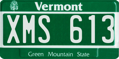 VT license plate XMS613