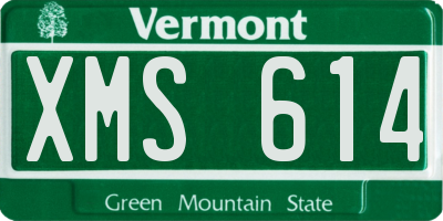 VT license plate XMS614