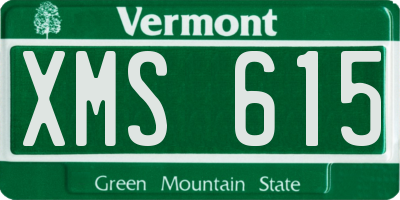 VT license plate XMS615