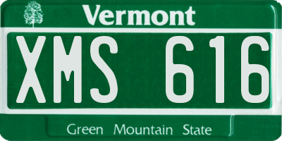 VT license plate XMS616