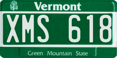 VT license plate XMS618