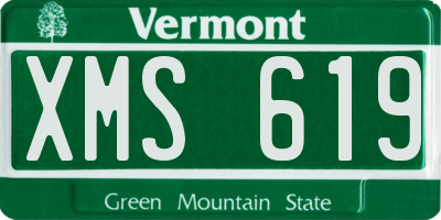 VT license plate XMS619