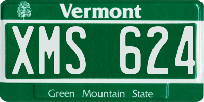VT license plate XMS624