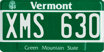 VT license plate XMS630