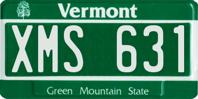 VT license plate XMS631