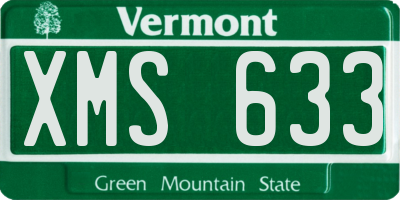 VT license plate XMS633