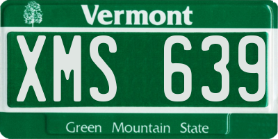 VT license plate XMS639